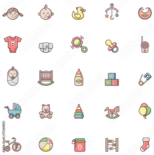 Baby icon set