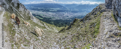 Fototapeta Naklejka Na Ścianę i Meble -  Nordkette mountain in Tyrol, Innsbruck, Austria.