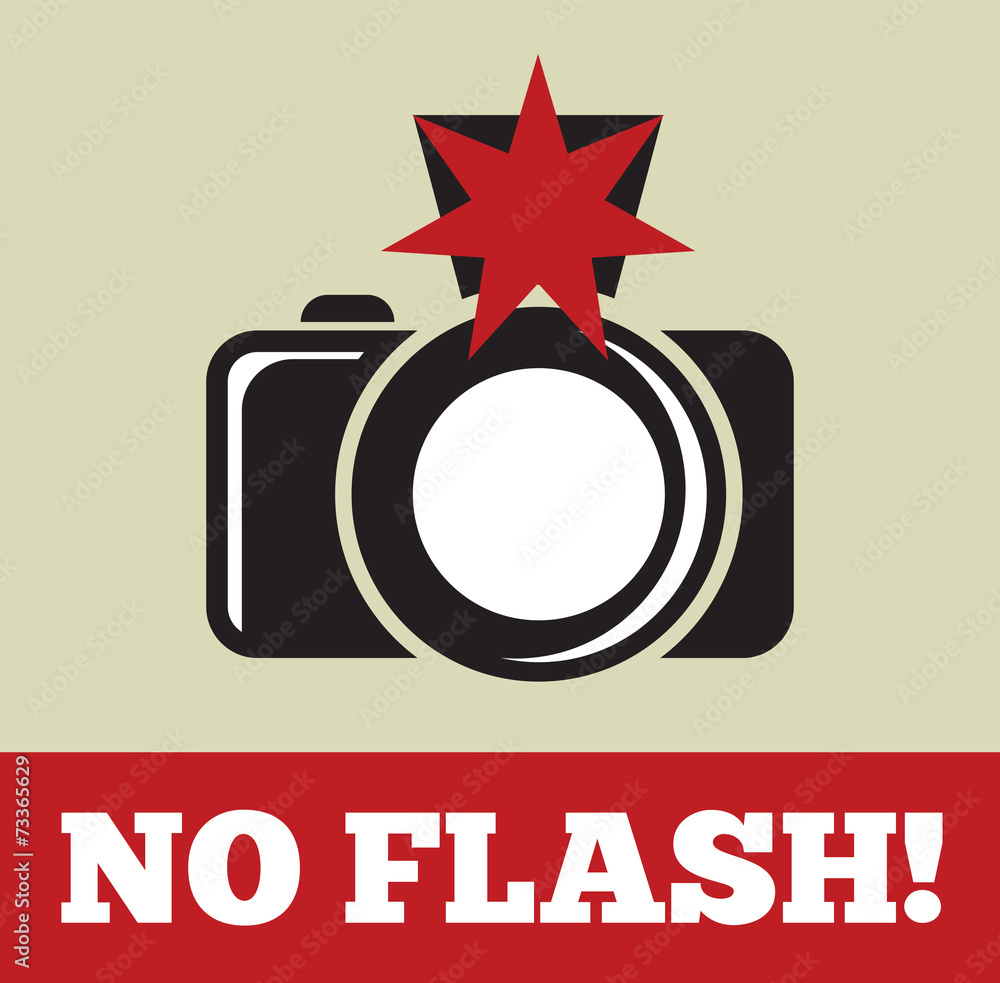 No flash sign - obrazy, fototapety, plakaty 
