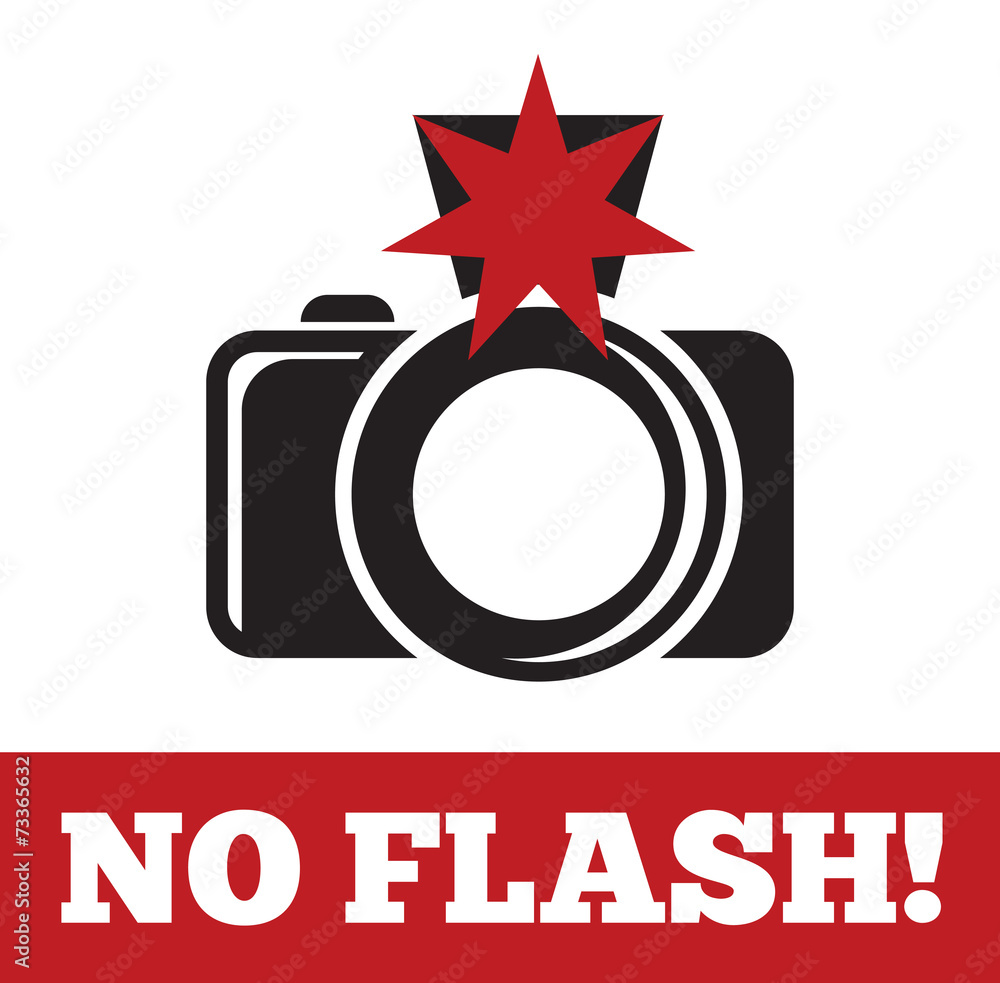 No flash sign - obrazy, fototapety, plakaty 