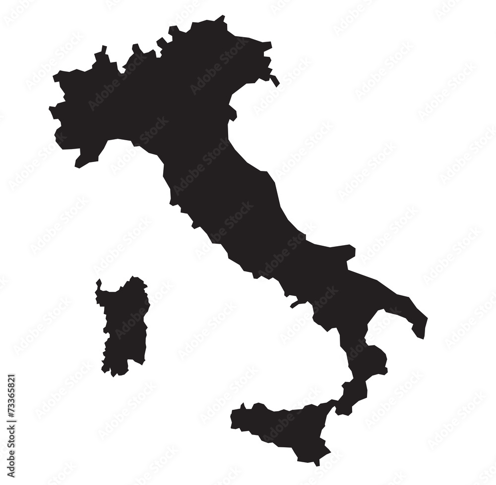 Naklejka Italy map