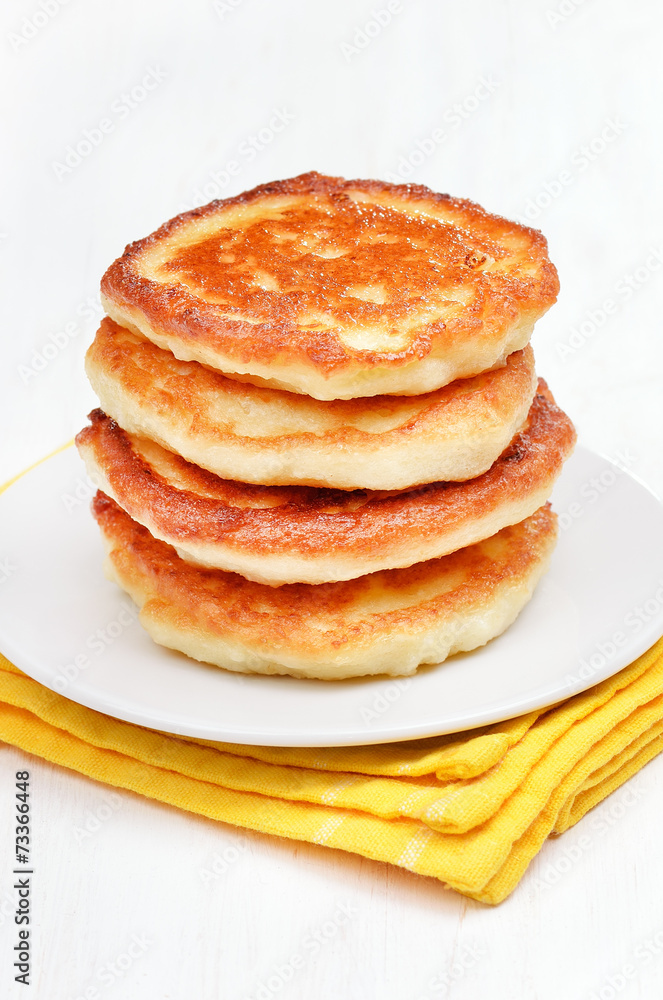 Curd pancakes stack Curd pancakes stack