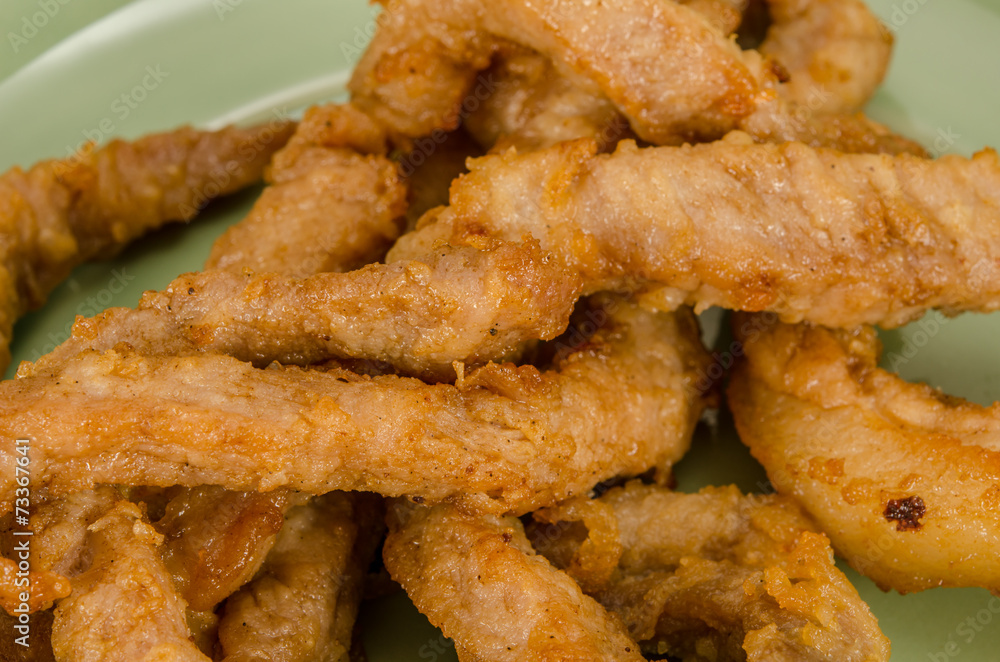 Strip fried pork Strip fried pork