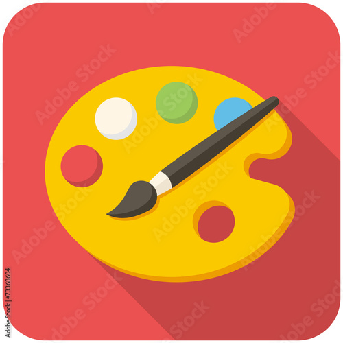 Paint brush with palette icon