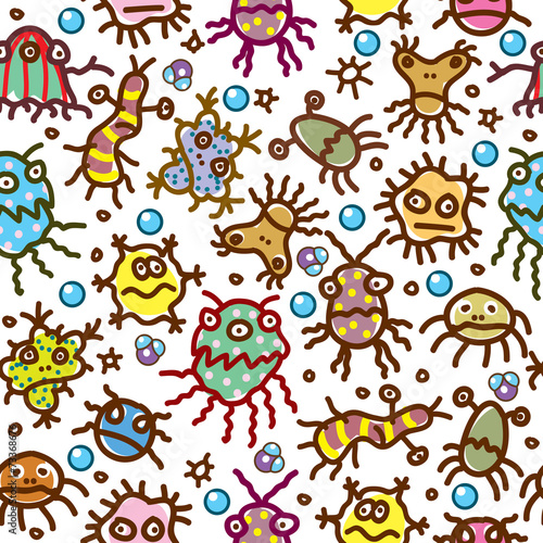 Seamless pattern of images of germs