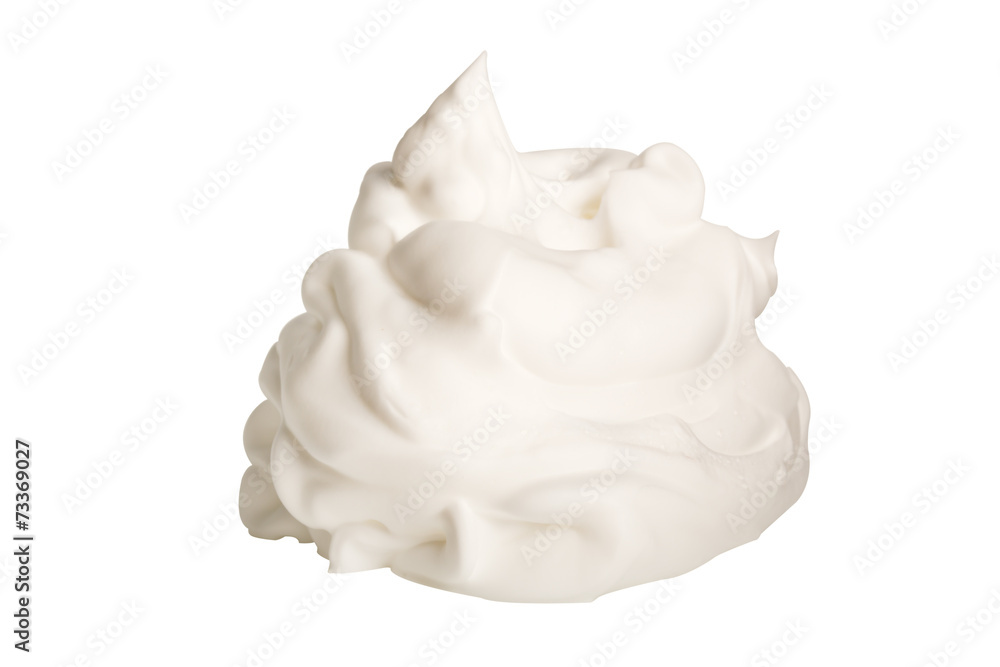 Whipped cream isolated on white background Whipped cream isolated on white background