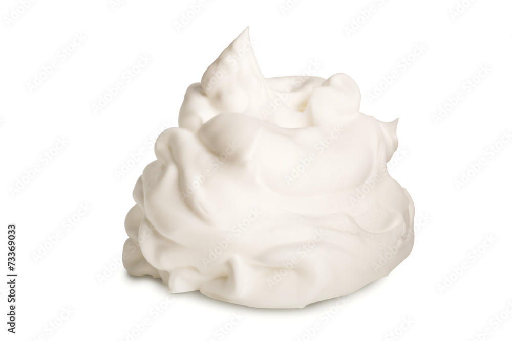 Whipped cream isolated on white background Whipped cream isolated on white background