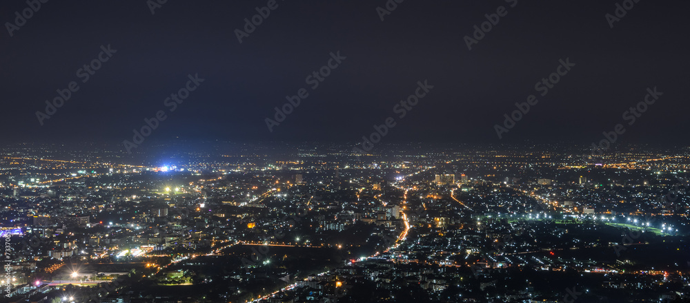 Aerial view of Chiang Mai city, Thailand