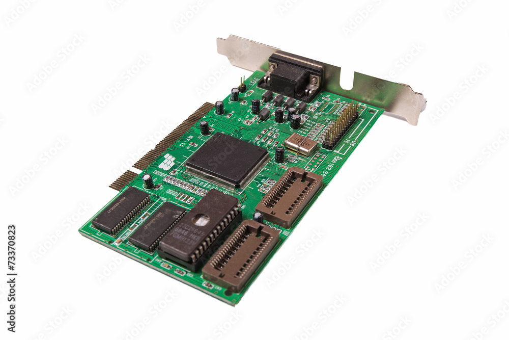 electronics circuit board for printer over white electronics circuit board for printer over white