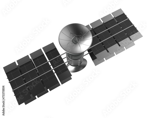Telecommunications satellite isolate , clipping path photo