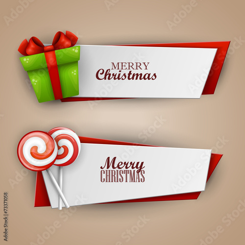 Christmas banners set