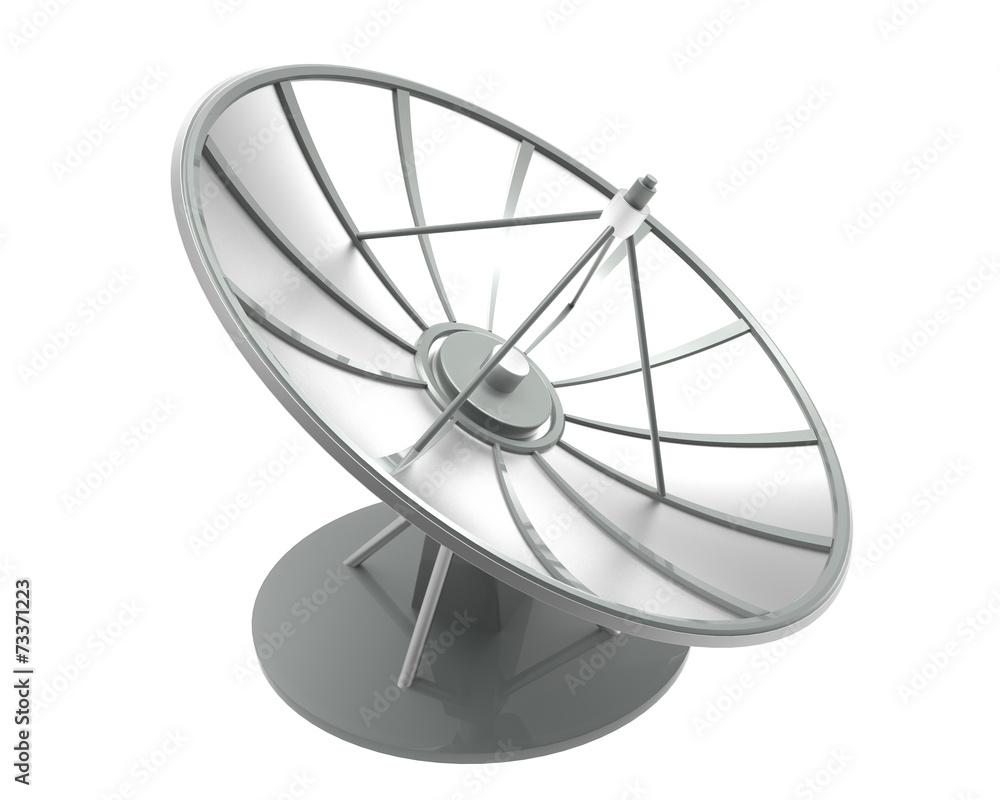 satellite dish with clipping path