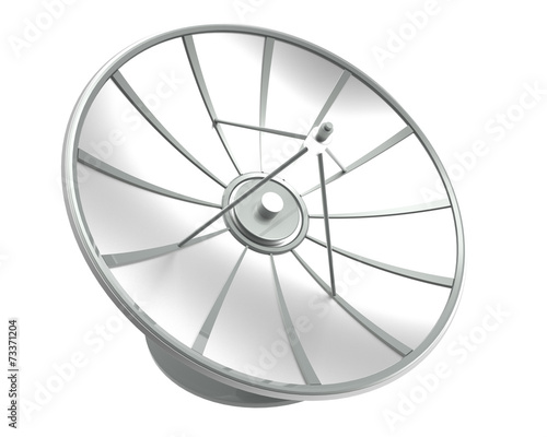 satellite dish with clipping path