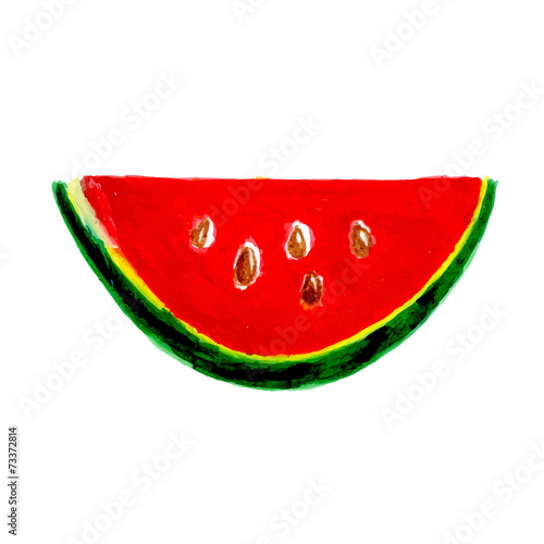 Slice of watermelon in vector