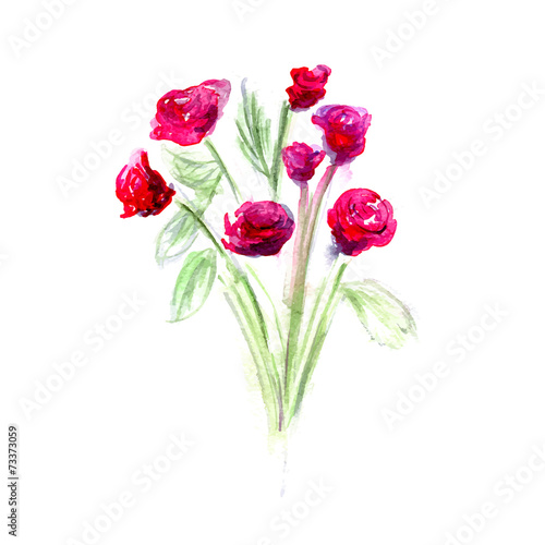 Flower watercolor vector