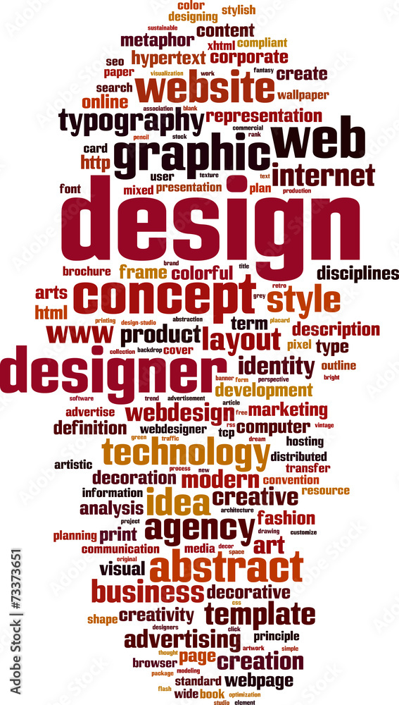 Obraz premium Design word cloud concept. Vector illustration