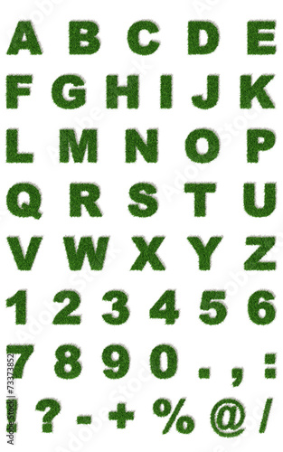 Erba Lettere 3d verdi Prato Alfabeto ABC