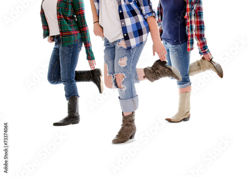 Country and Western Boots Line Dance Lessons