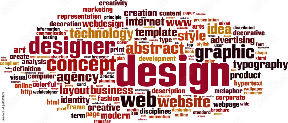 Design word cloud concept. Vector illustration