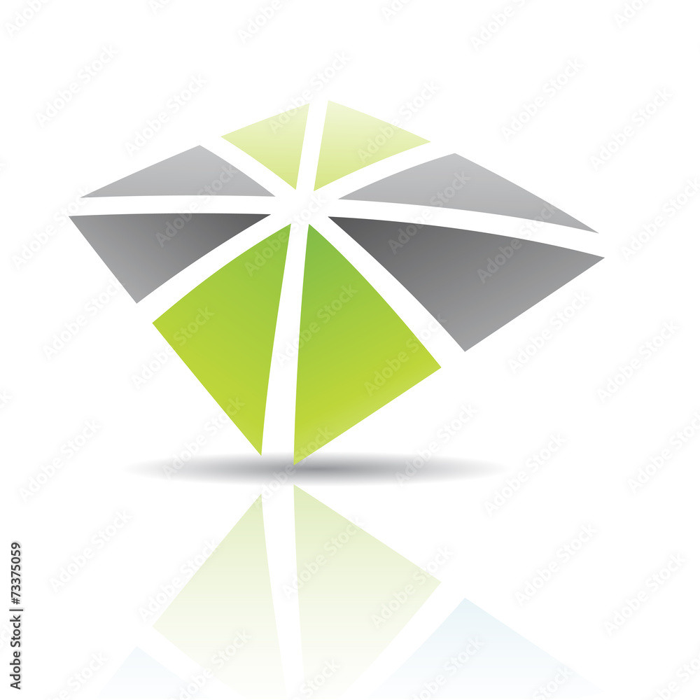 Black and Green Abstract Icon Illustration Black and Green Abstract Icon Illustration
