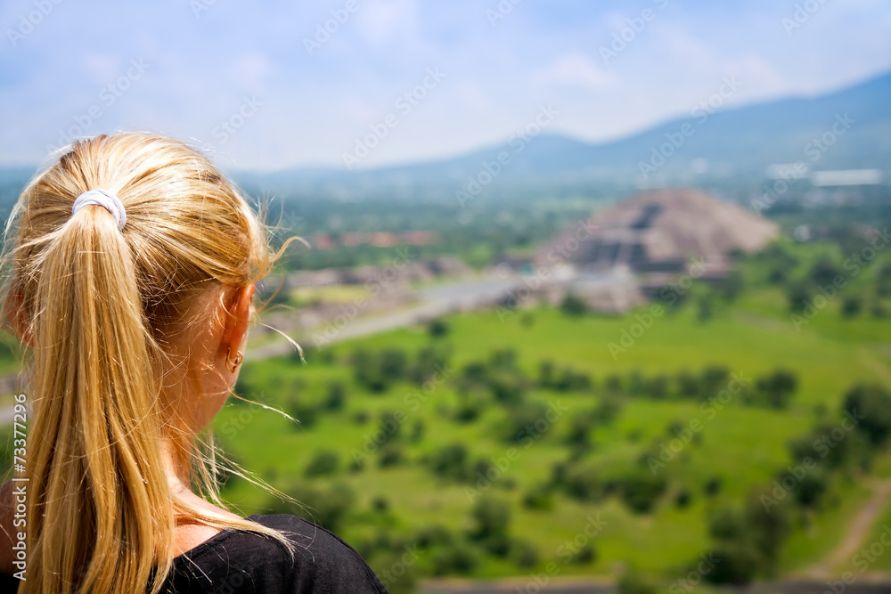 woman looking far away distance woman looking far away distance