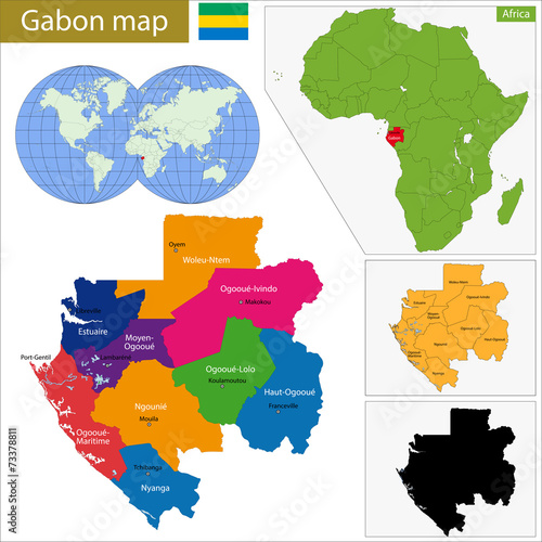 Gabon map