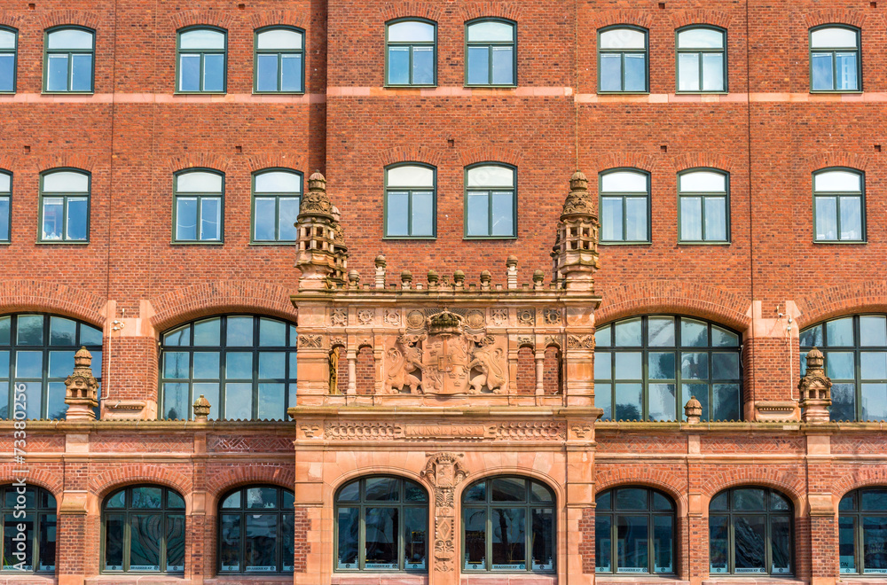 Details of the Central Post Office of Malmo in Sweden