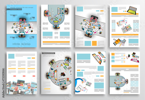 Set of Flyer Design, Web Templates. Brochure Designs