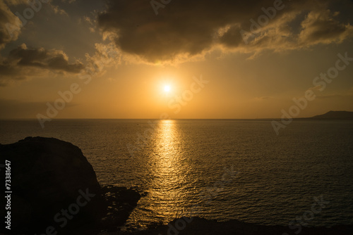 sunset sea view at Lanzarote