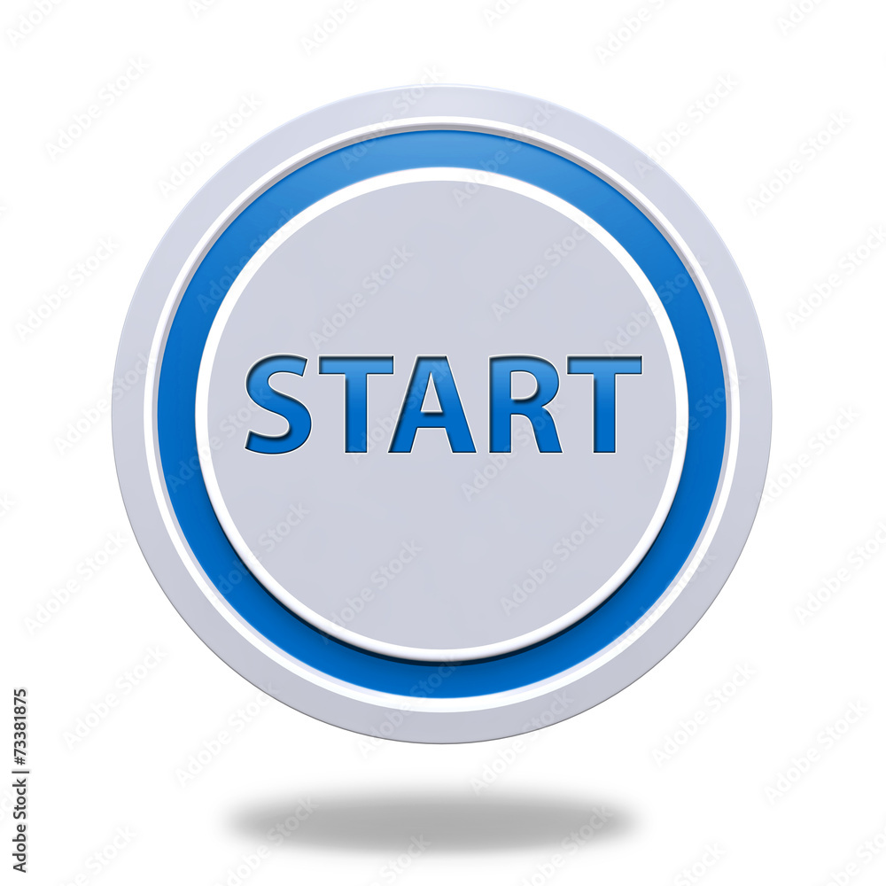 start circular icon on white background start circular icon on white background