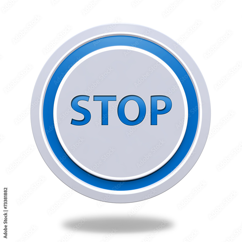 stop circular icon on white background stop circular icon on white background