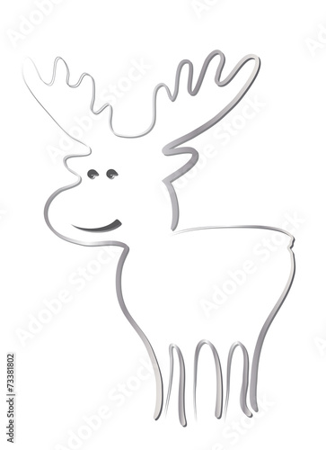 Kleiner Elch zu Weihnachten