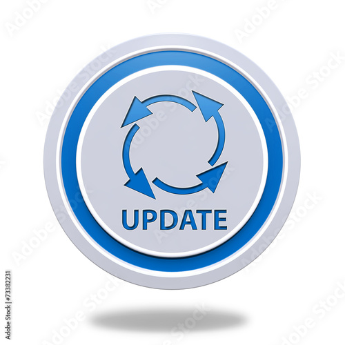 Update circular icon on white background