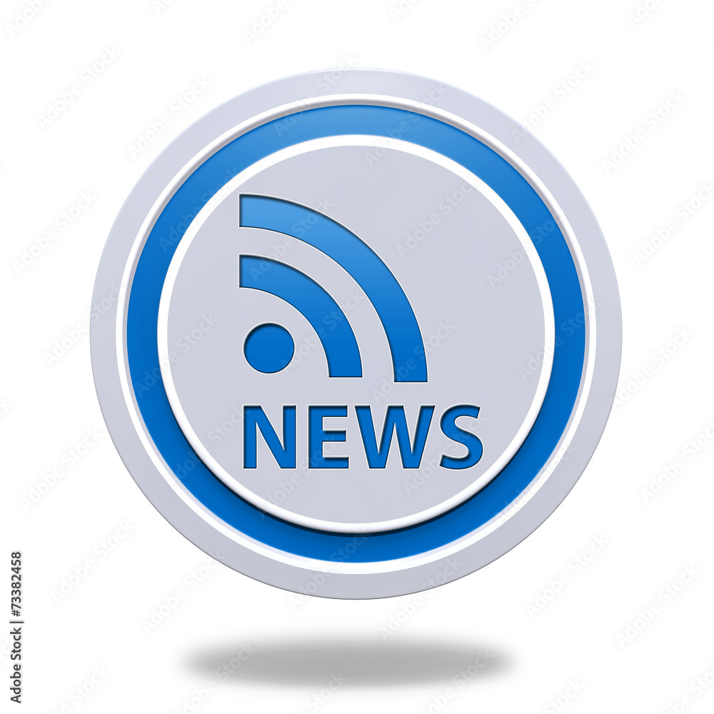 News circular icon on white background News circular icon on white background