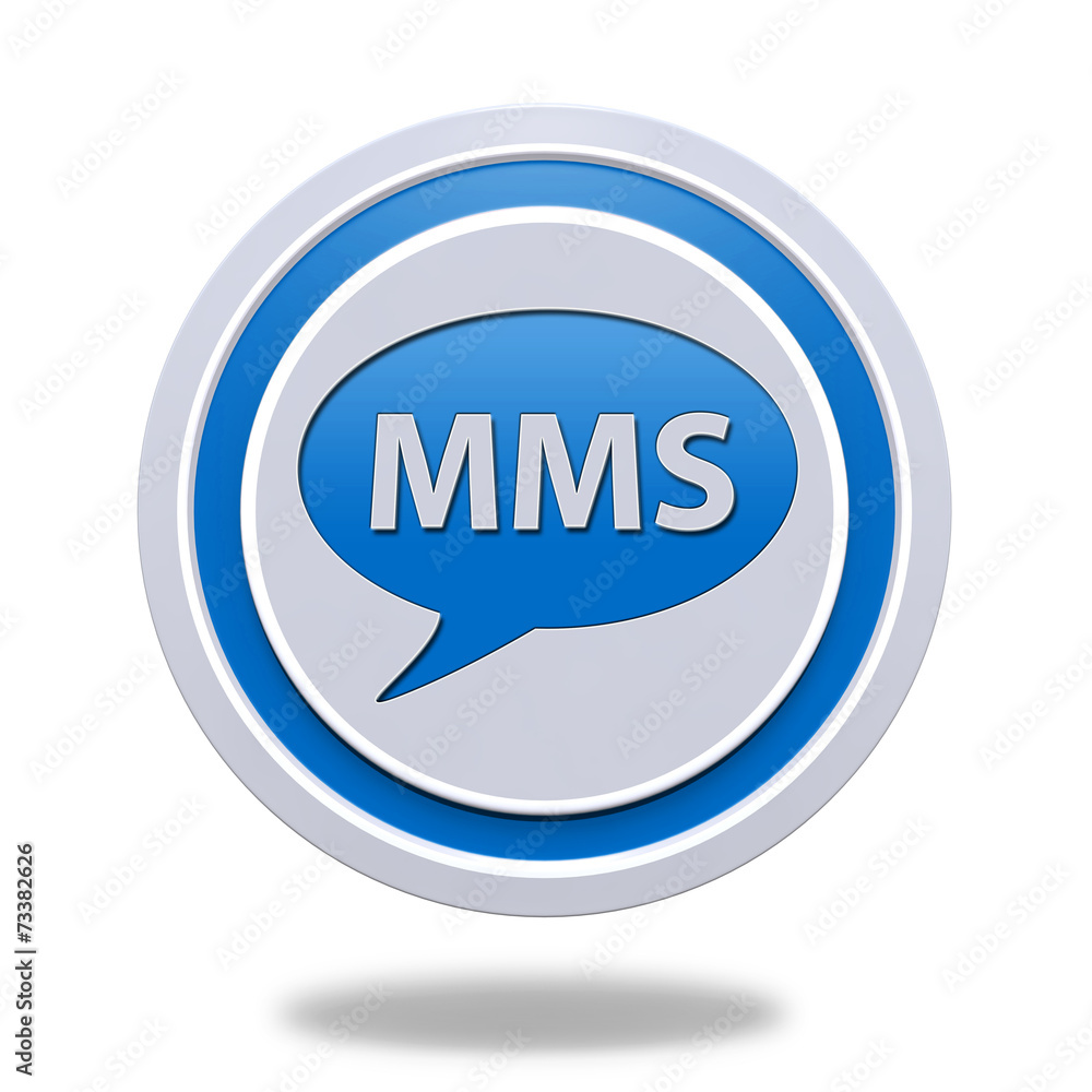 mms circular icon on white background mms circular icon on white background