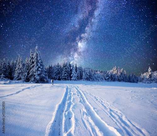 fantastic milky way in the New Year's Eve © standret