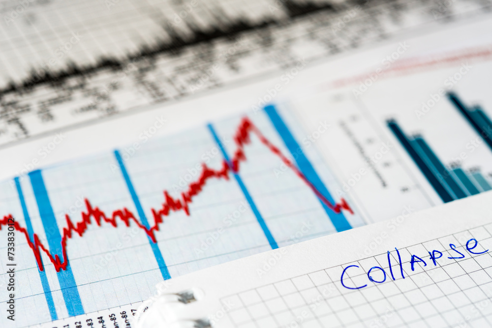 Stock market crash, collapse of quotations Stock market crash, collapse of quotations