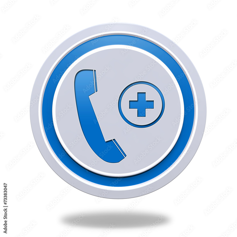 Emergencycircular icon on white background Emergencycircular icon on white background