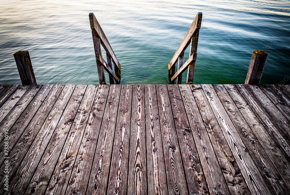 Fototapeta premium old wooden jetty