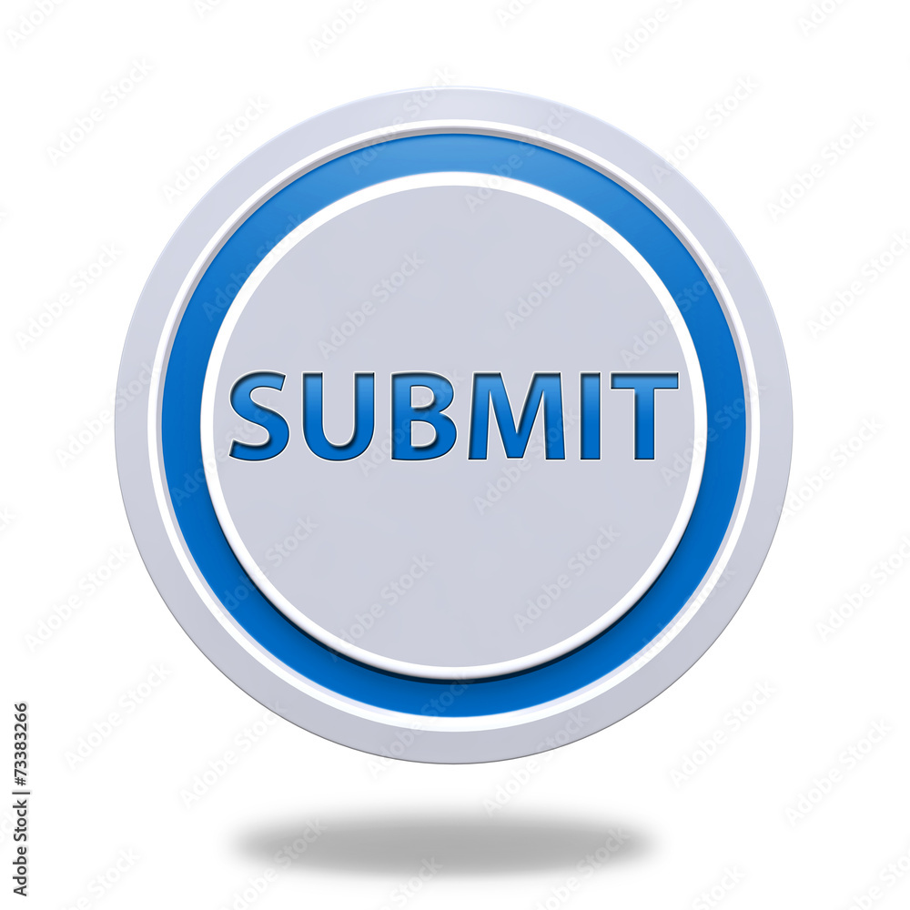 Submit circular icon on white background Submit circular icon on white background