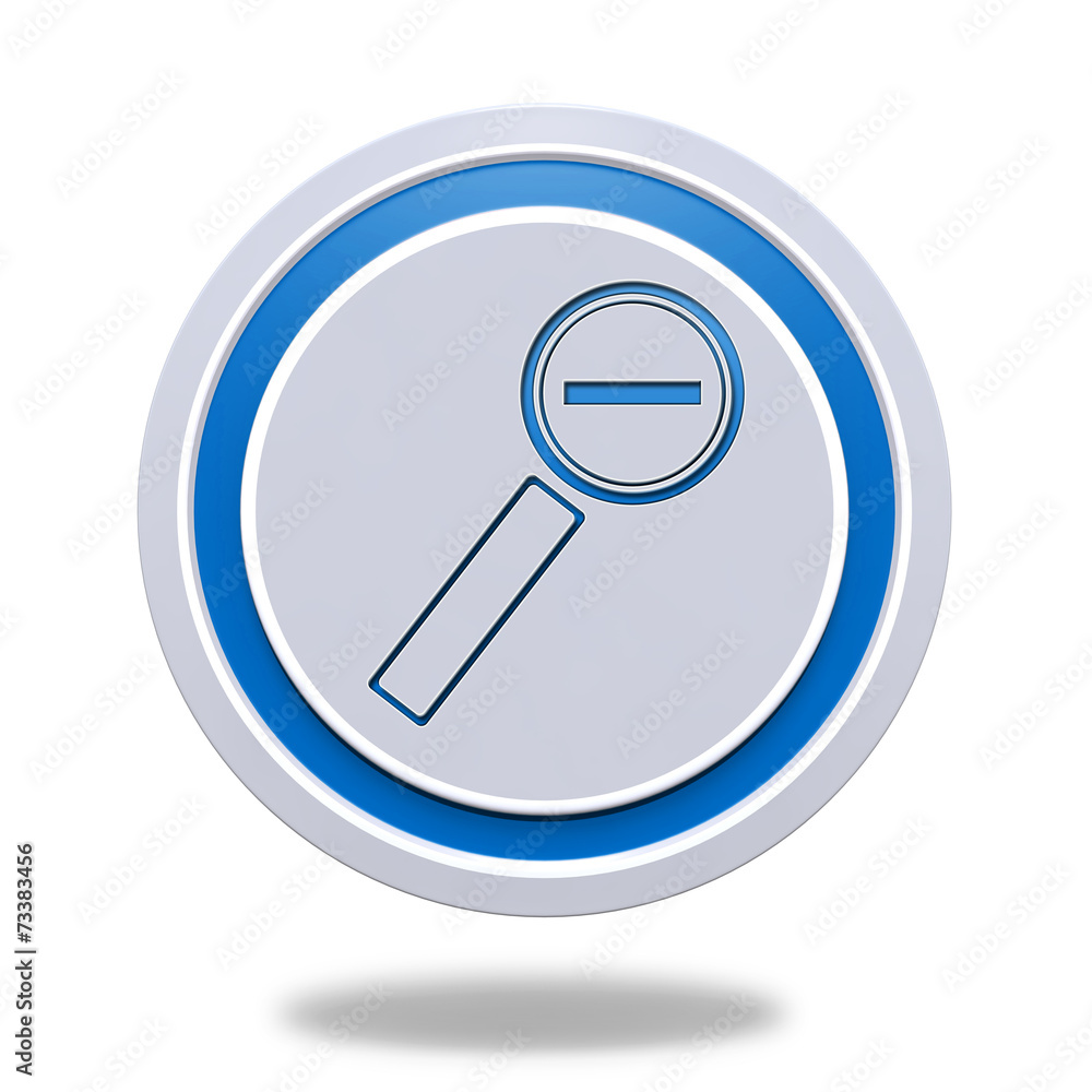 Zoom out circular icon on white background Zoom out circular icon on white background