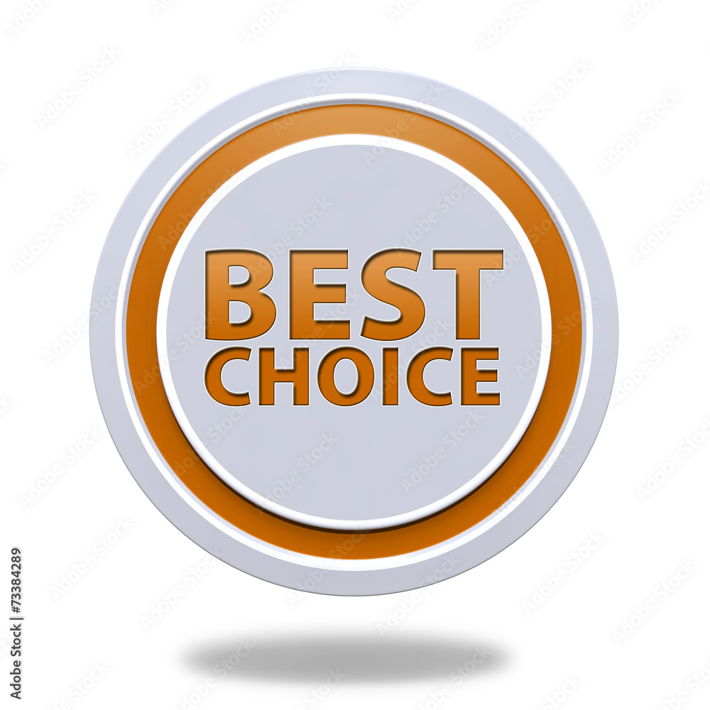 Best choice circular icon on white background Best choice circular icon on white background