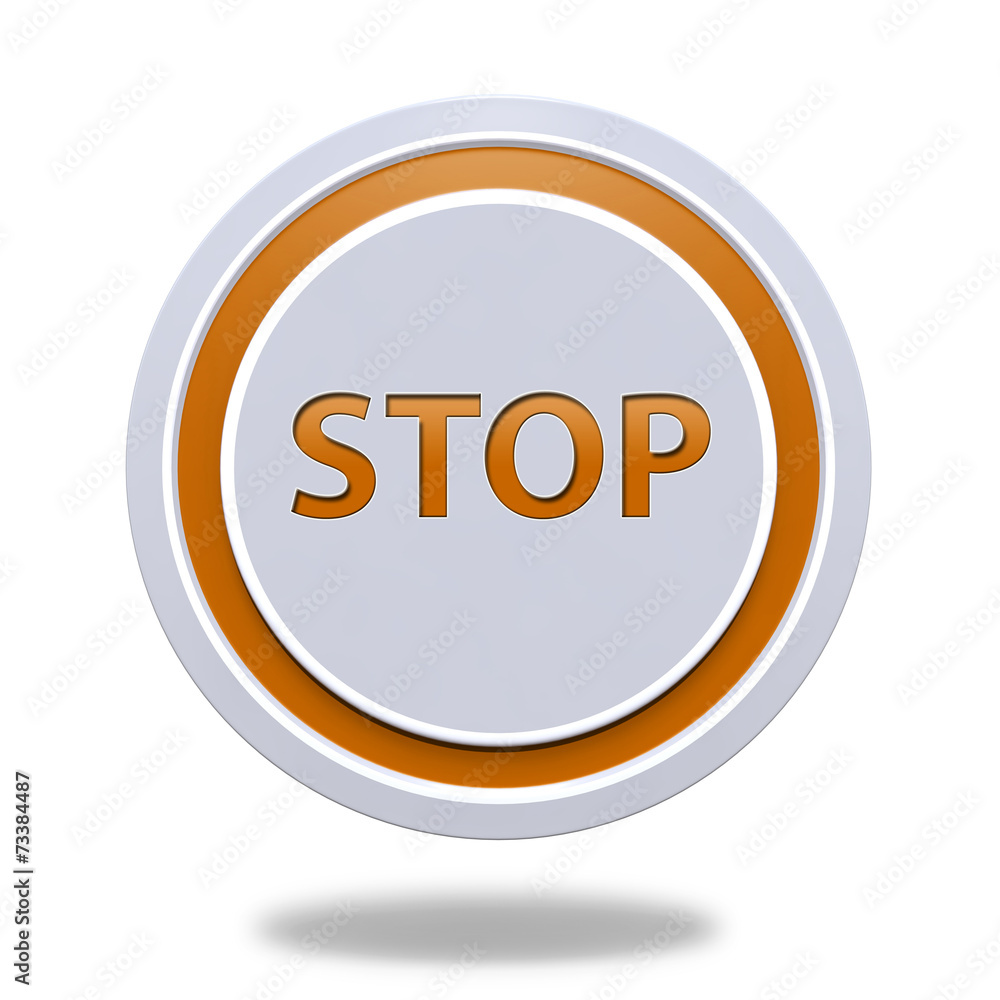 stop circular icon on white background stop circular icon on white background