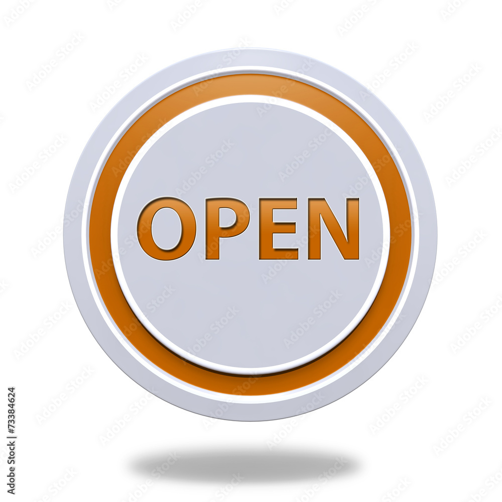 open circular icon on white background open circular icon on white background
