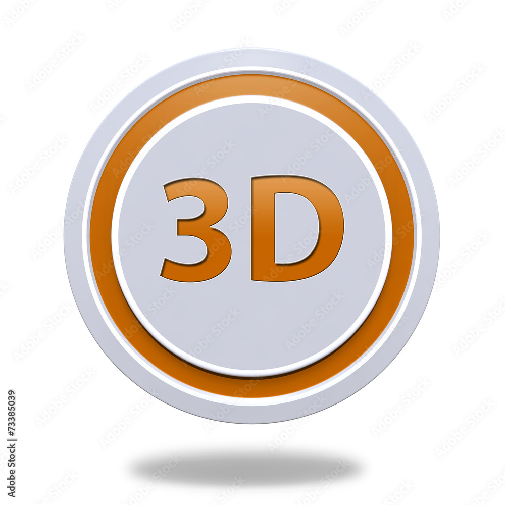 3d circular icon on white background 3d circular icon on white background