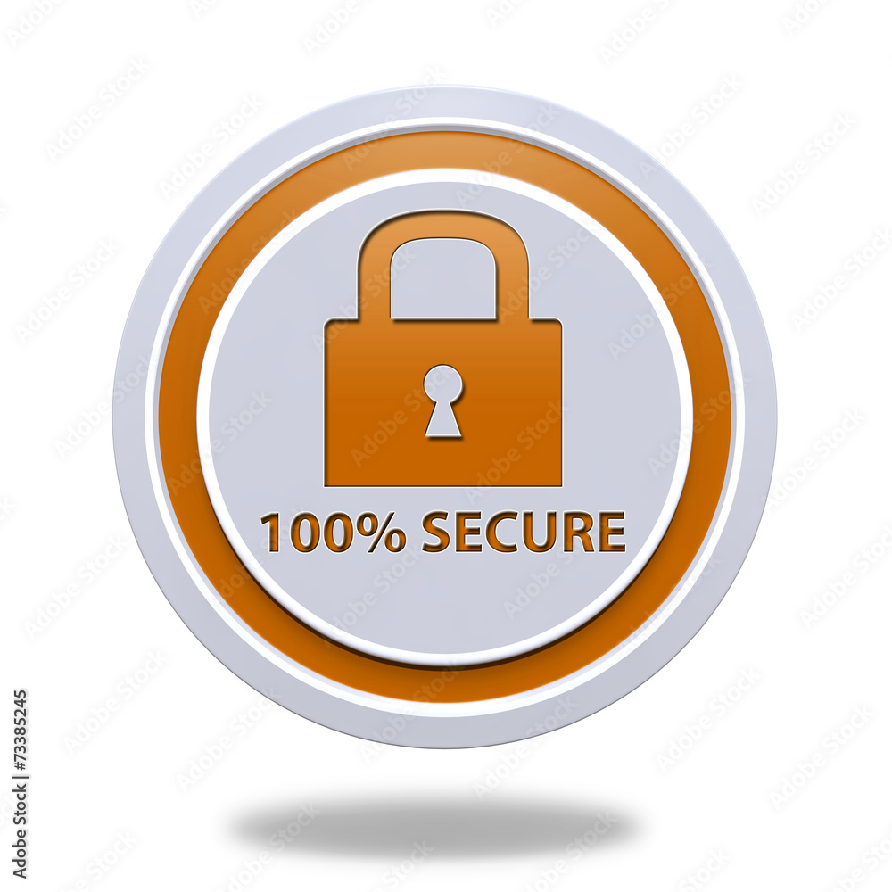 Lock circular icon on white background Lock circular icon on white background