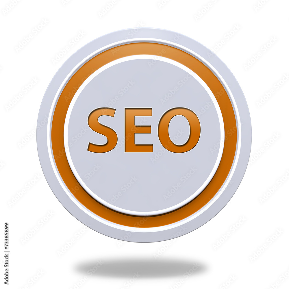 Seo circular icon on white background Seo circular icon on white background