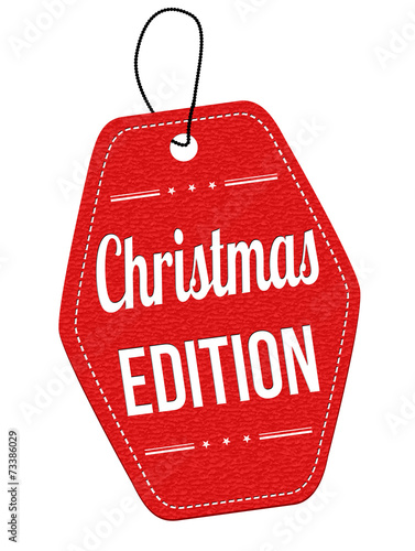 Christmas edition label or price tag