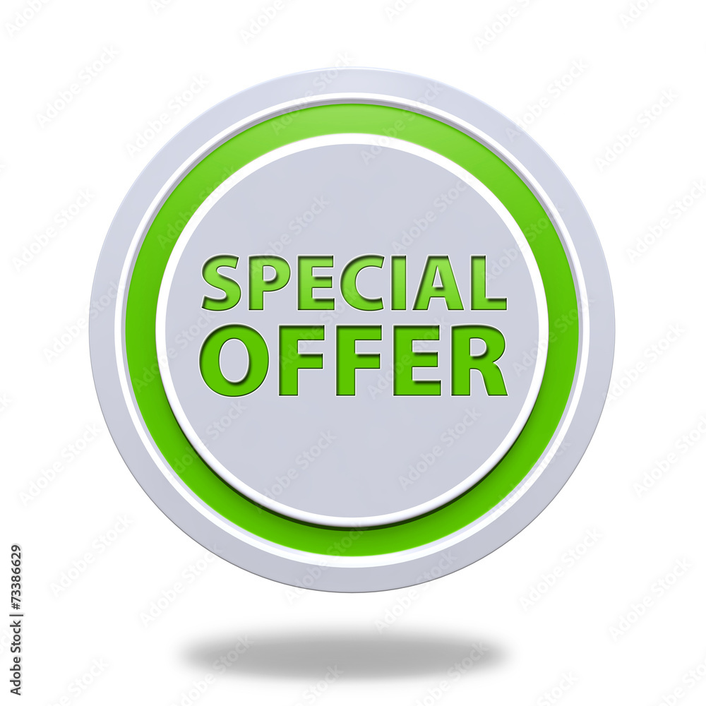 Special offer circular icon on white background Special offer circular icon on white background