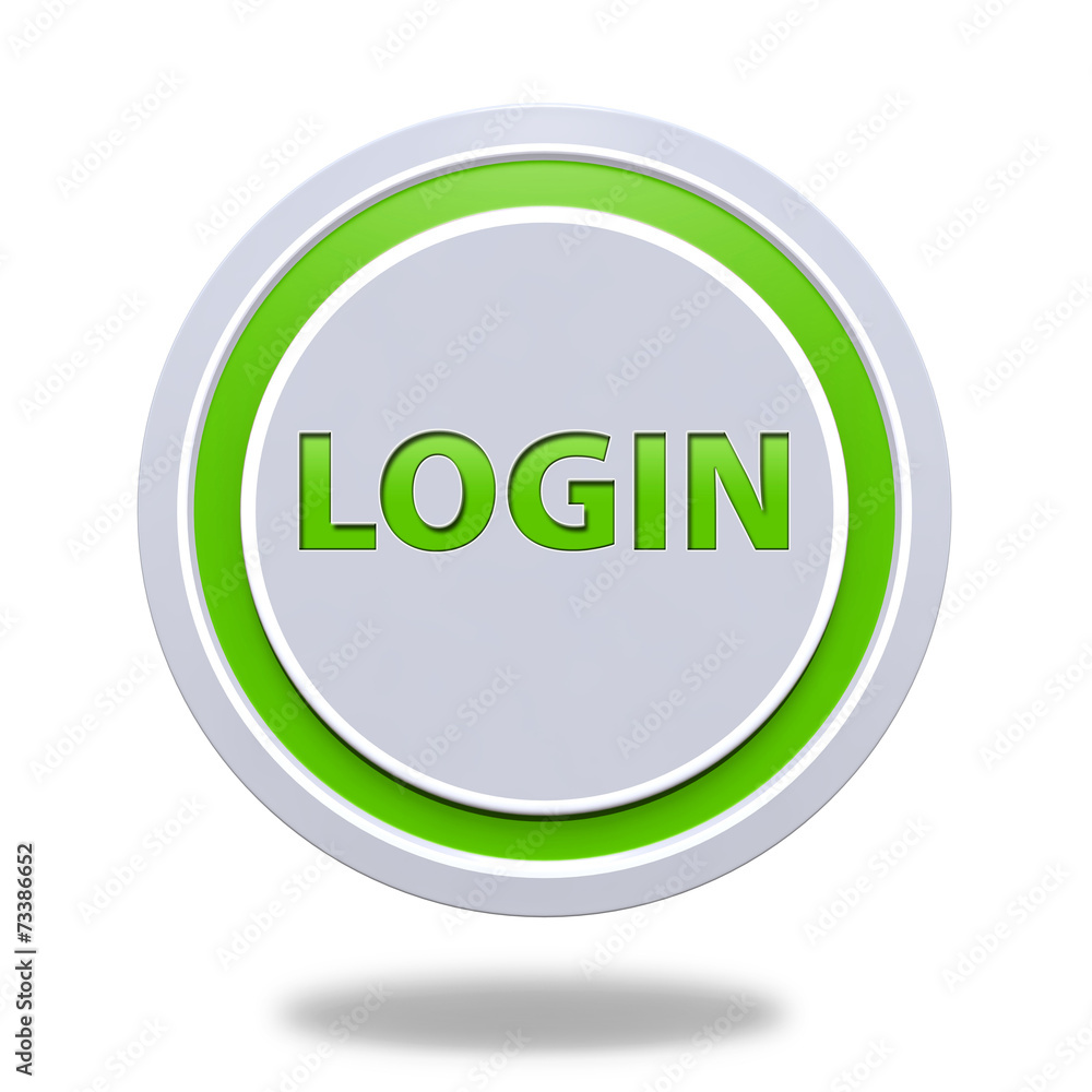 login circular icon on white background login circular icon on white background